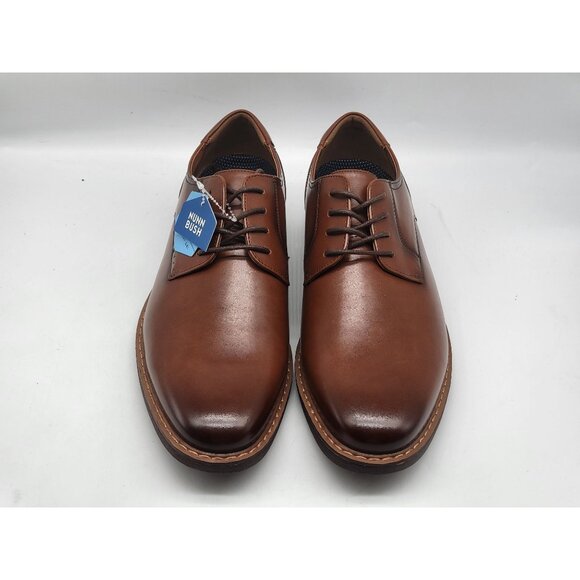 Nunn Bush Brown Leather Oxford Mens Dress Shoes W/Comfort Gel‎ Sole 10.5M - Picture 2 of 10